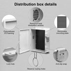 Namunanee Outdoor Electrical Junction Box, ABS Water Resistant Enclosure with Internal Mounting Panel & Hinged Cover, 9.2" H* 7" L* 4.6" W