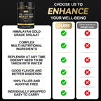 Grevol Himalayan Shilajit Gummies: Gold Grade Shilajit Riched with Ashwagandha Fulvic Acid & 85+ Trace Minerals - No Added Sugar - Individually Wrapped - for Men & Women - 60 Gummy