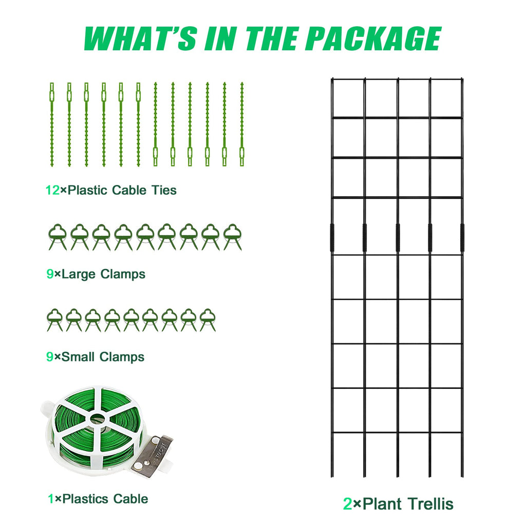 DoCred 59" H Cucumber Trellis, 2 Pack Foldable A Frame Garden Trellis