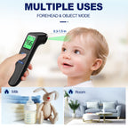 No-Touch Thermometer for Adults, Kids, Babies, 1-Sec Fast Accurate (Black)