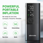 Airmoto Tire Inflator Portable Air Compressor for Cars, Bikes and Bicycles