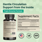 VINATURA Lumbrokinase Serrapeptase Nattokinase - Nattokinase 2000 FU, Lumbrokinase Enzymes Supplement for Blood Circulation Support - 60 Capsules