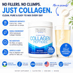 Pure Hydrolyzed Collagen Peptides (20 oz) – Unflavored Collagen Powder – Grass-Fed, Pasture-Raised – Non-GMO, Gluten-Free – Keto & Paleo Friendly – GMP Certified – Easy to Mix
