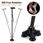 KAKICLAY Folding Walking Cane with LED Light for Women & Men - Foldable, Adjustable, Collapsible Lightweight Aluminum Walking Stick for Seniors & Adults