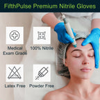 Blue Nitrile Disposable Gloves X Large, 200 Count - Latex Free Medical Gloves, Dental and Surgical Grade - Powder Free Rubber Gloves