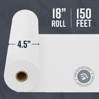 White Kraft Butcher Paper Roll - 18'' x 150' - Versatile & Durable - Ideal for Packaging, Grilling, Smoking Meat and BBQ - Unwaxed & Uncoated Butcher Paper for Sublimation - Made in USA