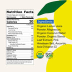 GOODONYA Organic Hydration Electrolyte Drink Mix, Certified Organic Hydration Powder, Non-GMO, Biochecked Glyphosate Free, Low Sugar, Lemonade Flavor, No Artificial Flavors,12 Stick Packs