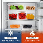 VOISEN 12 Pack Plastic Food Pan with Lids 1/6 Size 4 Inch Deep Commercial Food Storage Containers for Fridge Salad Fruits Vegetables Clear Restaurant Polycarbonate