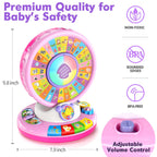 Learning Toy for 1 2 3 Year Old Girls, Spin and Sing Alphabet Zoo with Sounds, Interactive Educational Toys for Toddlers 1-3, Christmas 1st Birthday Gifts for Baby Girls Boys 9-12-18 Months