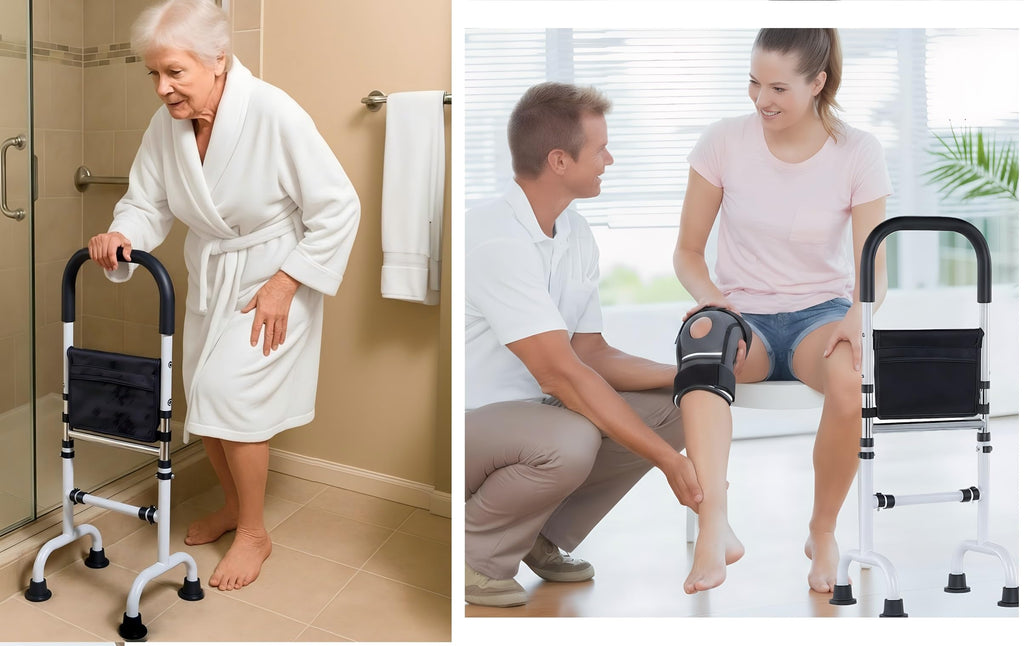 Stand Assist Aid for Elderly; Couch Stand Assist Rail; 4 Prong Canes for Women for Stability; Standing Support for Seniors Tight Spaces; Toilet Safety Rail; Height Adjustable; Weight 5lbs, Bear 350lbs
