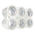Amazon Basics Strong Plastic Adhesive Packing Tape for Shipping, Sealing Boxes, Moving and Storage, Clear, Low Odor, 1.88 in x 54.6 yds, 12-Pack