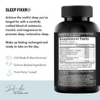 Fixxr Sleep Support by Dr. Amie | with Melatonin, Inositol, and Magnesium | 30 Day Supply, 60 Capsules