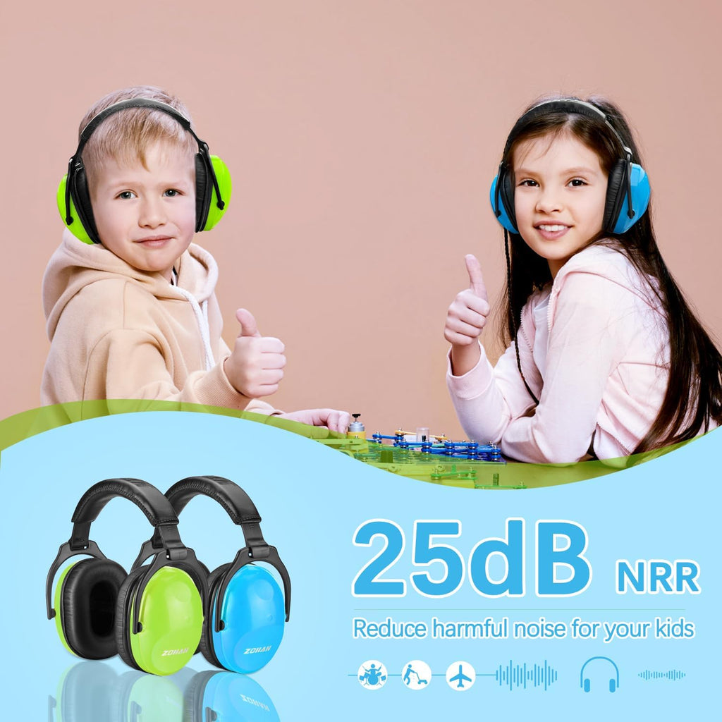 ZOHAN Kids Ear Protection 2 Pack,Kids Noise Canceling Headphone for Concerts, Monster Truck, Fireworks