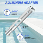 SKGPOLE 16FT Swimming Pool Pole with Brush, Upgraded Pool Pole Telescopic 16ft Heavy Duty with 19" Pool Brush Head, Adjustable Length 4 to 16 Feet, Universal Pole for Skimmer Net, Brush, Vacuum Head