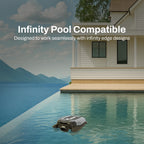 Betta Flex Solar-Powered Robotic Pool Skimmer – Cordless with Dual Cleaning Modes, Soft-Touch Pool Protection. Compatible with Infinity Edge, In-Ground & Above-Ground Pools (Grey)