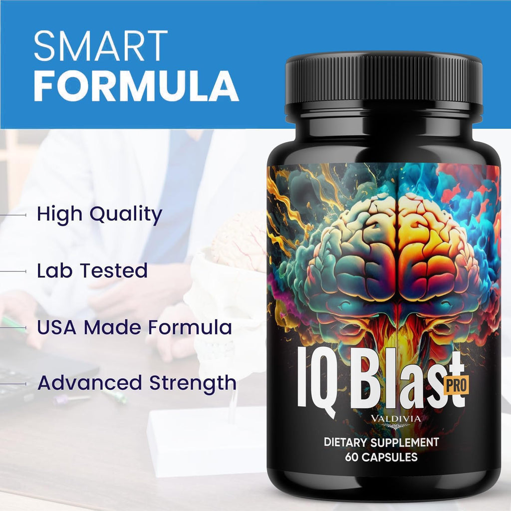 Official - IQblast Pro Supplement Capsules, Brain Pills for Memory and Focus, IQblastpro Blaster Premium Clarity Support Advanced Formula Reviews, All Natural Ingredients (3)