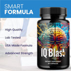 Official - IQblast Pro Supplement Capsules, Brain Pills for Memory and Focus, IQblastpro Blaster Premium Clarity Support Advanced Formula Reviews, All Natural Ingredients (3)
