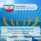 Goplus 8 FT Round Solar Pool Cover, 12 Mil Above-Ground & In-ground Swimming Pool Heat Retaining Blanket, Heavy-Duty Thermal Insulating Bubble Wrap Cover for Hot Tub SPA (Blue, Round 8 FT)