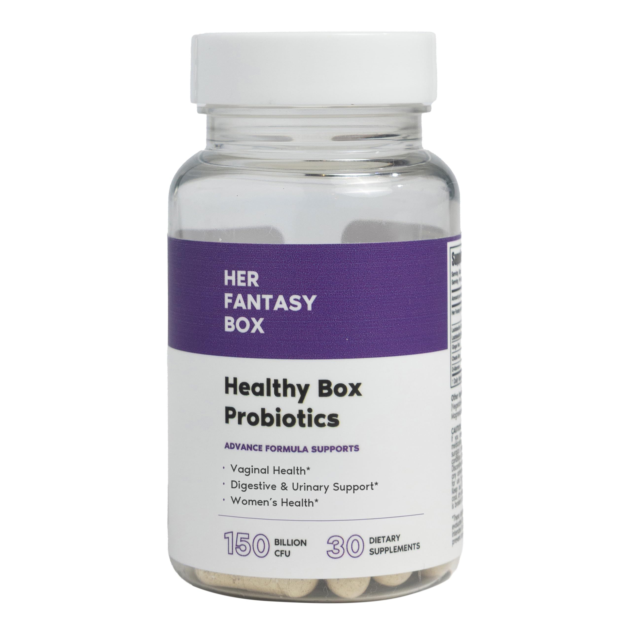 Her Fantasy Box | Healthy Box | Vaginal Probiotics for Women – Prebiotics + Advanced Lactobacillus Blend – Supports Natural Hormonal Balance – Feminine Health Support with Cranberry & D-Mannose