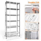 Bstrip 6-Tier Indoor Greenhouse with Grow Light, 29.5x13.8x71in