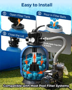 Zeinunk 2026 Upgraded Pool Filter Balls 4lbs with Mesh Bag, Reusable Pool Balls for Swimming Pool Pump Sand Filter Balls Media, Replace 160lbs Filter Sand for Above & In Ground Pool