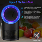 Fruit Fly Trap for Indoors, Fly Traps for Home Gnat Traps House Indoor, Indoor Insect Trap with Timer, Pack of 10 Refills (Blue)