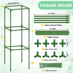 Riare 6 Pack 45in Square Tomato Cages for Garden, Heavy Duty Tomato Trellis