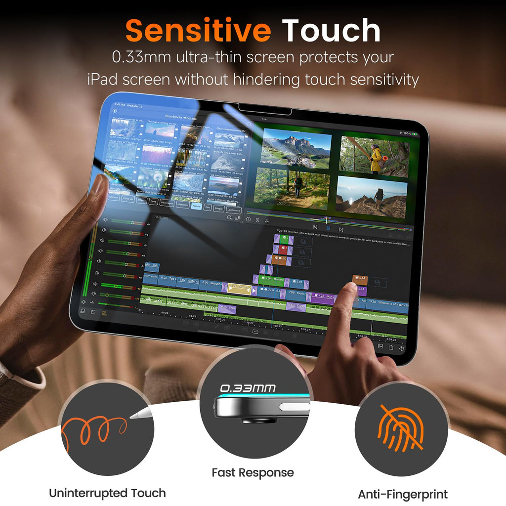 PandaShield 2 Pack for iPad 11th Gen A16/10th Gen 11/10.9" Screen Protector