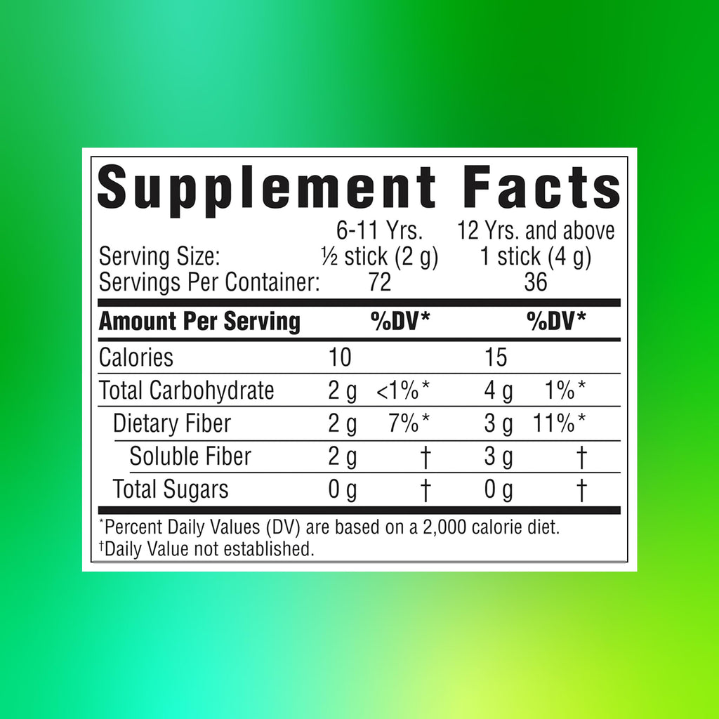 Benefiber On The Go Prebiotic Fiber Supplement Powder for Digestive Health, Daily Fiber, Unflavored - 72 Sticks