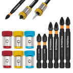 6 Pieces Strong Magnetic Screw Ring With 6 Pieces Ph2 Screwdriver Bit Set, 1/4 Inch/ 6.35 mm Universal Magnetic Screw Ring Bit for Hex Screwdriver and Power Bits