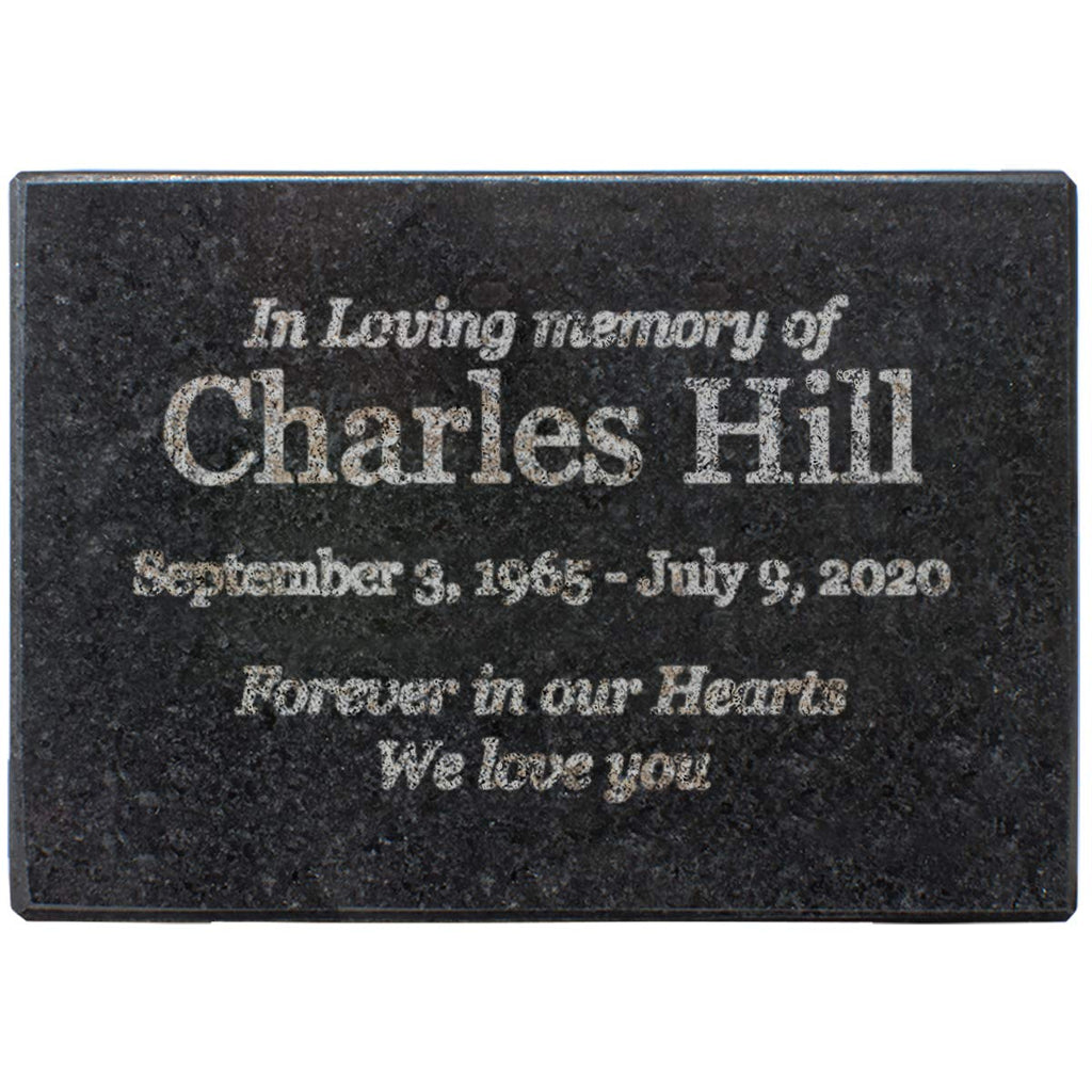 PlaqueMaker - Grave Markers for Cemetery For Humans - In Loving Memory - Grave Stones for Outdoor Use - (3.5 x 5")