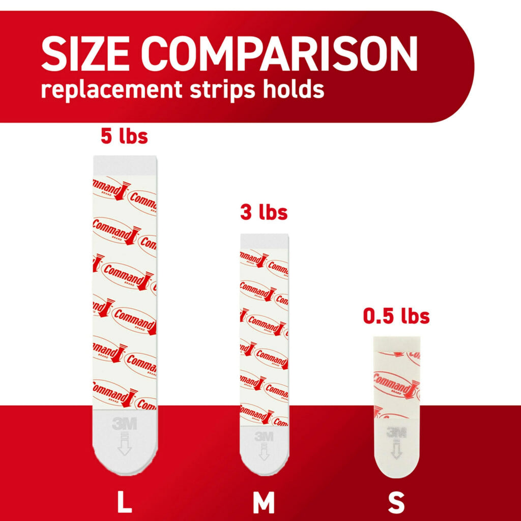 Command Indoor Medium Replacement Strips, 36 Strips