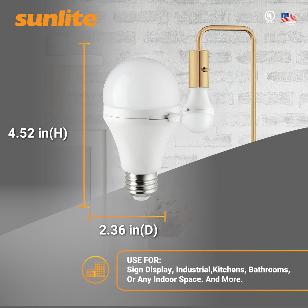 Sunlite ShabBulb, Shabbat Permissible LED Light Bulb, 7 Watt (40 Watt Equivalent) 3000K Warm White