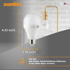 Sunlite ShabBulb, Shabbat Permissible LED Light Bulb, 7 Watt (40 Watt Equivalent) 3000K Warm White