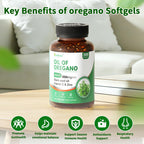 PWERD 300 Softgels Wild Oregano Oil Capsules Organic Pills of Oregano Softgels Capsules Organic with Black Seed Oil