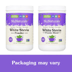 NuNaturals White Stevia Powder Blend, Plant-Based Sugar Substitute, Zero Calorie Sweetener, 12 oz