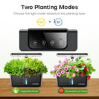 Ahopegarden Indoor Garden Hydroponics Growing System: 10 Pods Kit with LED