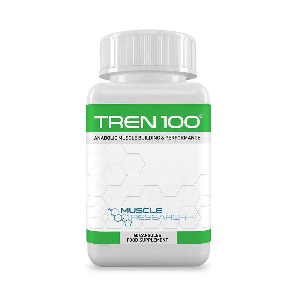 Muscle Research TREN 100 - Advanced Legal Bodybuilding Supplement - 60 Vegetarian Capsules - 30 Days Supply - UK Manufactured