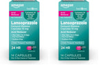 Amazon Basic Care Lansoprazole Delayed Release Capsules, 15 mg, Treats Frequent Heartburn, 14 Count (Pack of 2)