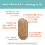 Himalaya Organic Ashwagandha Root, 60 Day Supply - Herbal Adrenal Support Supplements for Stress Relief and Energy Support - USDA Organic, Non-GMO, Vegan, Gluten Free, No Additives, 670 mg, 60 Caplets
