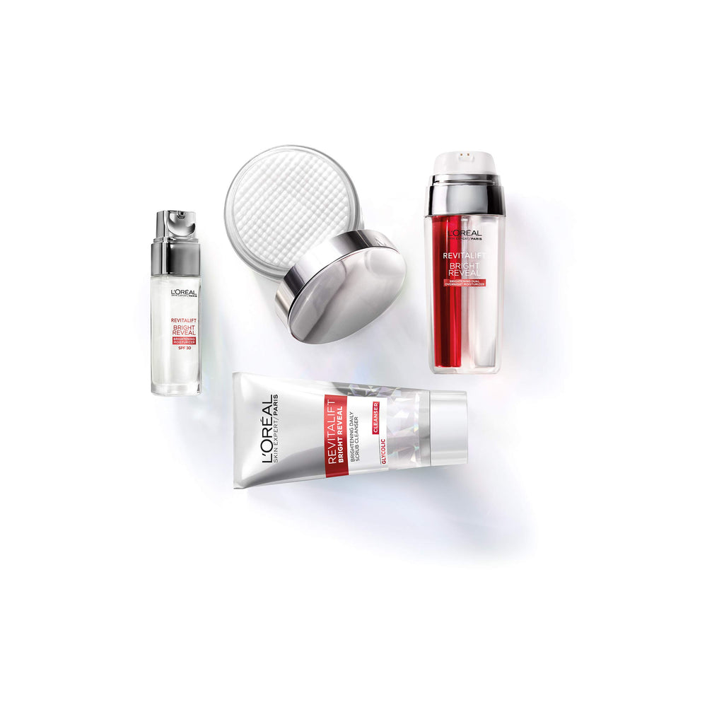 L'Oréal Paris Revitalift Bright Reveal Anti-Aging Day Cream with SPF 30 with Glycolic Acid, Vitamin C & Pro-Retinol to Reduce Wrinkles & Brighten Skin, 1 fl. oz.