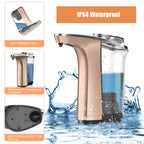 Automatic Soap Dispenser, PZOTRUF Touchless 17oz/500ml with Upgraded Infrared Sensor, 5 Adjustable Soap Dispensing Levels, Liquid Hand Soap Dispenser for Bathroom (Rose Gold)