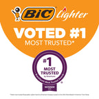 BIC Mini Pocket Lighters, Assorted Bright Colors, 50-Count Tray, Safe and Reliable Child-Resistant Lighters