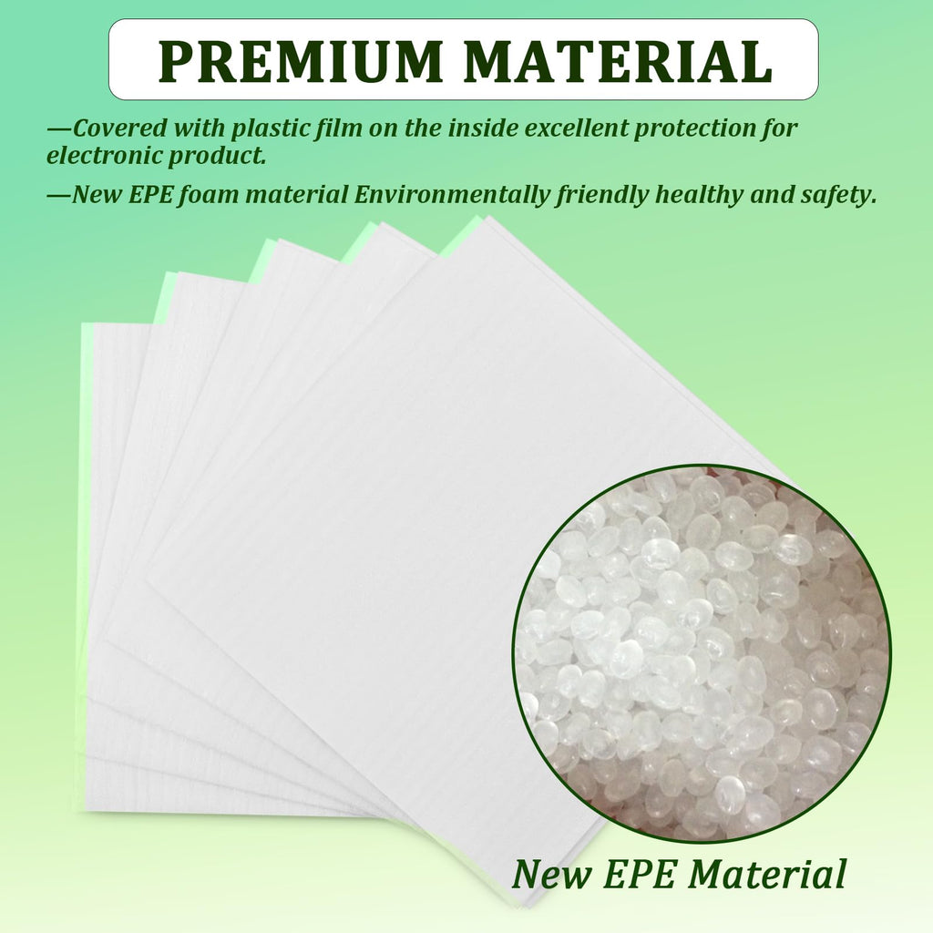 50 Pack 10x12 Inch Foam Pouches, Cushion Foam Wrap Pouches Protect for Fragile Item, Foam Packing Pouches for Mugs,Cups,Glasses,Dishes, Plate Packing Sleeves for Moving, Storage, Packing Supplies