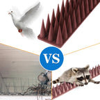 CIIC Bird Spikes, 20 Pack Pigeon Squirrel Raccoon Cat Deterrent Spike Outside Anti Robin Defender Outdoor to Keep Birds Away Roof Fence Window Nest 18.7 Feet(5.7m), Brown