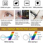 cyangander 4-Pack Mens Reading Glasses Computer Reading Fashionable Frame Blue Light Blocking,Full Frame Readers Anti UV/eye fatigue(+1.5x Magnification Strength)