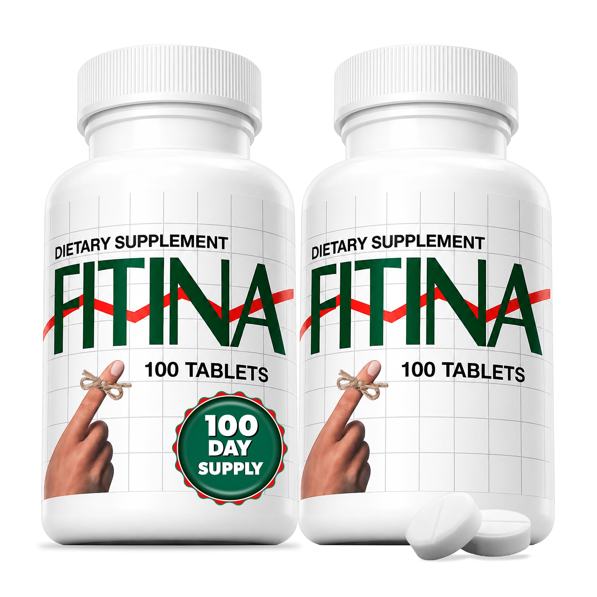 Fitina Brain Supplements for Memory and Focus with Vitamin B6 & Thiamine — High-Dose B Vitamins Nervous System and Cognitive Health Support, Daily Supplement Formula for Adults, 100 Tablets (2-Pack)