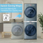 Washer and Dryer Stacking Kit - Universal Stacking Kit with Pull-Out Drying Rack for Laundry Room - Adjustable 24" - 29" - Space-Saving