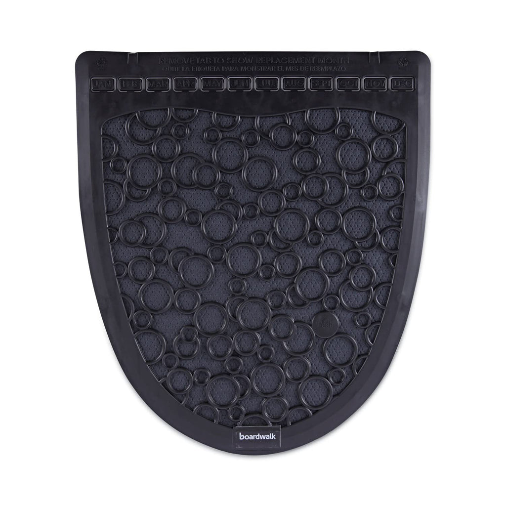 Boardwalk BWK UMBB P000I006M0021430L1 Urinal Mat 2.0, Rubber, 17-1/2" Width, 20" Length, Black (Pack of 6)