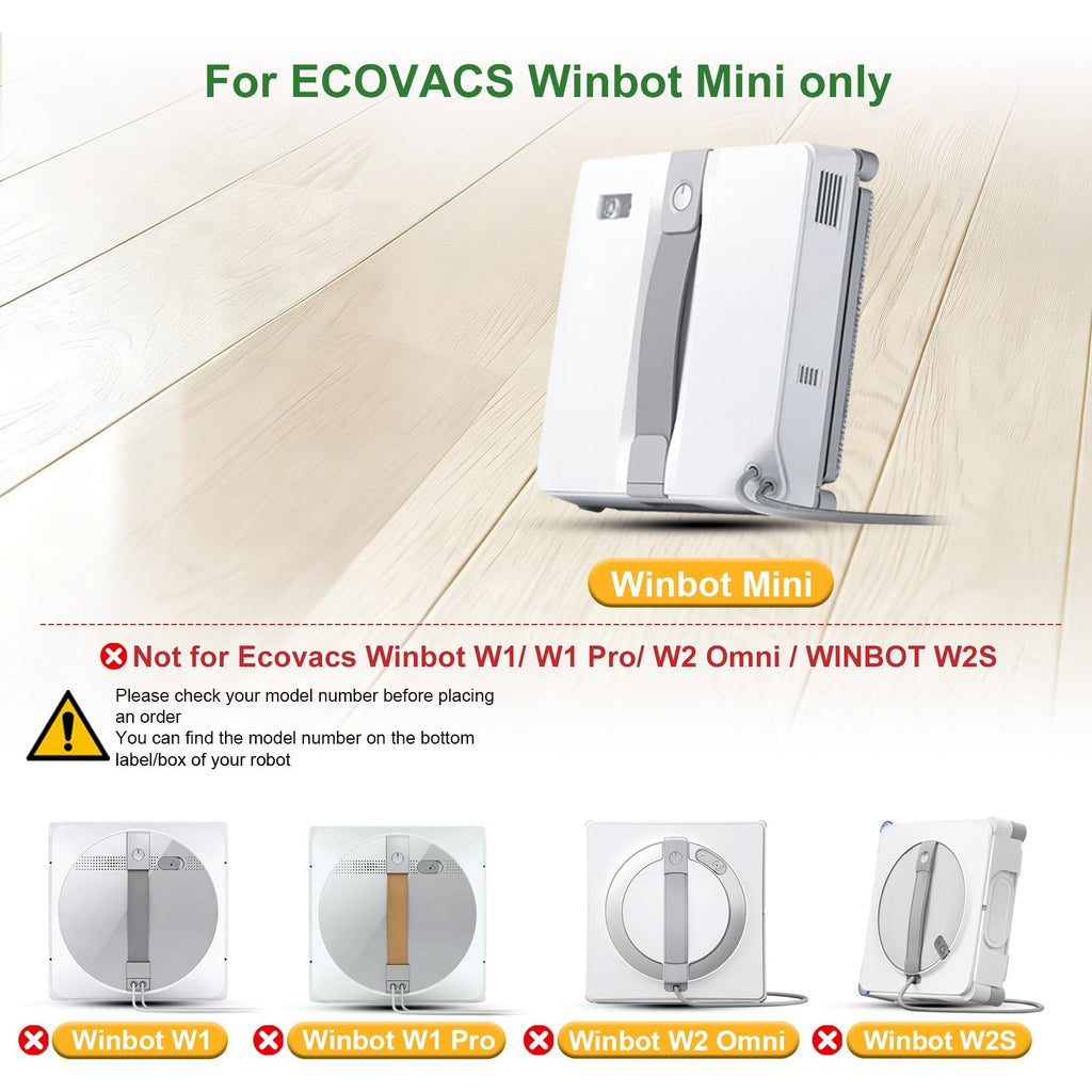 Frexusuent Cleaning Rag for ECOVACS Winbot Mini Window Vacuum Cleaner Robot, Washable and Reusable Winbot Mini Mop Pad Accessories, 12 Pcs Mop Cloth Replacement, No. W-CC02-0012